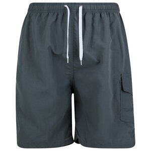 Men Swim Trunks Swimming Swimwear Cargo Shorts Beach Surf Board, Gray, NEW